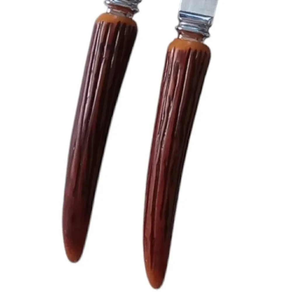Sheffield england, set of two antler handled knives